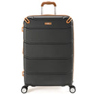 מזוודה גדולה 29 אינץ' Goby London Vegas שחורה, ABS פוליקרבונט, נפח 130 ליטר, 8 גלגלי ספינר
