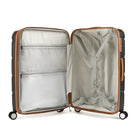 פנים מזוודת Goby London Vegas 29 אינץ' פתוחה, 130 ליטר, תאי ארגון מבד אנטיבקטריאלי ורצועות