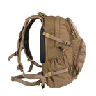 מבט צד ימין על תיק יום טאקטי Go Nature Baja MK-1 25L בצבע חום עם רצועות כיווץ וכיס צד אלסטי