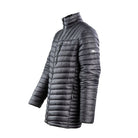 מעיל פוך סינטטי GoNature Beluga JKT שחור לגברים, ניילון T400 עמיד, מבט זווית עם כיסי צד