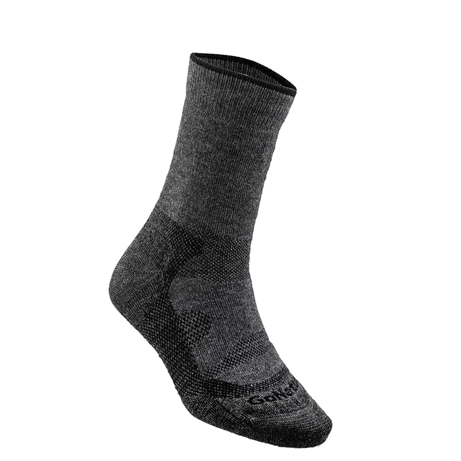 גרבי Coolmax מנדפות GoNature Midweight Hiker - בצבע שחור - מבט צד