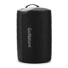 תיק דאפל GoNature DUFFEL BAG 120L בנפח 120 ליטר מבד Tarpaulin עמיד למים במבט צד עם לוגו ותג שם