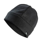 כובע פליז חוסם רוח GoNature FLEECE WINDPROOF בצבע שחור עם ממברנה פנימית ושוליים מקופלים, מבט בזווית