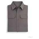 חולצה מכופתרת לטיולים GoNature GN OUTBACK L/S עם הגנת UPF 30+ מקופלת - הבד הפונג׳ה הדק שמתקפל קטן בתרמיל