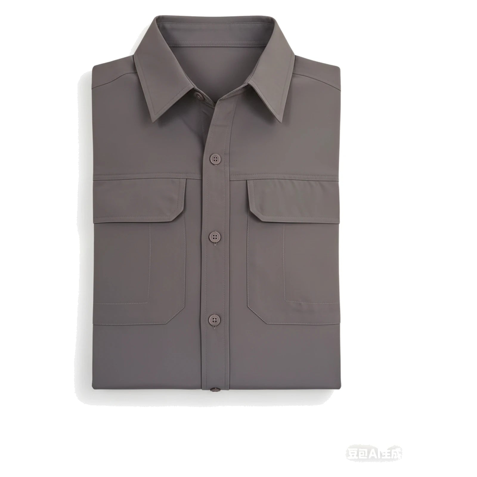 חולצה מכופתרת לטיולים GoNature GN OUTBACK L/S עם הגנת UPF 30+ מקופלת - הבד הפונג׳ה הדק שמתקפל קטן בתרמיל