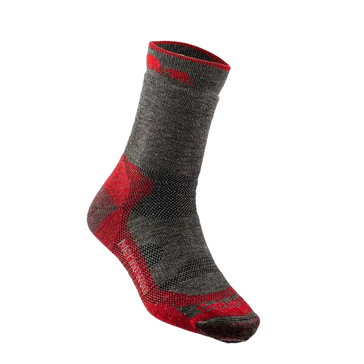 סט 3 זוגות גרבי צמר מרינו GoNature Midweight Hiker - בצבע בורדו - זווית נוספת