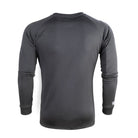 חולצה טרמית גברים Go Nature Merino Hybrid Level 2 שחורה מבט מאחור, בד מרינו 20% לחום גוף פסיבי