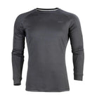 חולצה טרמית גברים Go Nature Wool Merino Hybrid Level 2 שחורה, בד היברידי 80% פוליאסטר ו-20% מרינו, מבט מלפנים