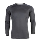 חולצה טרמית גברים Go Nature Wool Merino Hybrid Level 2 שחורה, בד היברידי 80% פוליאסטר ו-20% מרינו, מבט מלפנים