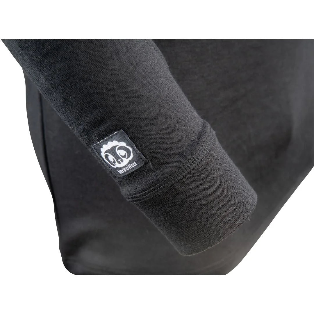 תווית Merino Wool על שרוול חולצה טרמית גברים Go Nature Level 3, אחריות לאיכות הצמר האמיתי