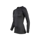גופיית טרמית נשים Go Nature Wool Merino Hybrid שחורה, חומר פוליאסטר 80% מרינו 20%, זווית צד