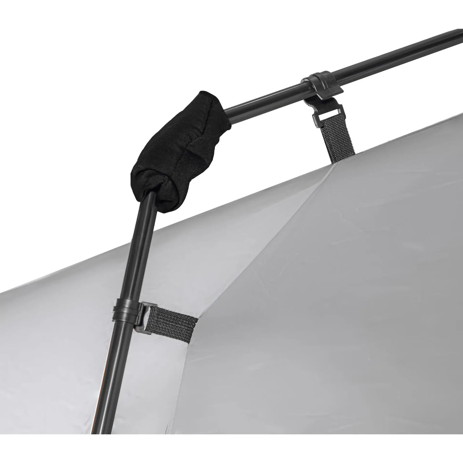 תקריב מחבר מוט Automatic Spring Pole באוהל קמפינג משפחתי Go Nature RAPID CABIN 10 אנשים