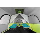 פנים האוהל המשפחתי Go Nature RAPID CABIN לשמונה אנשים, מבנה קאבין מרווח עם תקרה גבוהה ושני חדרים