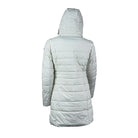 מעיל נשים ארוך פוך סינטטי Go Nature Snow Goose לבן, מילוי סיב סינטטי ULTRALIGHT, מבט אחורי