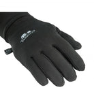 תקריב גב כפפת Go Nature Spider שחורה מבד Stretch Pro גמיש, מתאים לאקלים קר וטיולים, לוגו GoNature