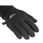 תקריב גב כפפת Go Nature Spider שחורה מבד Stretch Pro גמיש, מתאים לאקלים קר וטיולים, לוגו GoNature