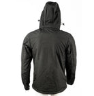 ג'קט סופטשל Go Nature Trail Angel שחור, שלוש שכבות 10k, ברדס אטום רוח, מבט מאחור