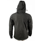 ג'קט סופטשל Go Nature Trail Angel שחור, שלוש שכבות 10k, ברדס אטום רוח, מבט מאחור