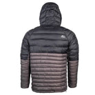 מעיל פוך סינטטי לגברים Go Nature Walrus JKT שחור-אפור עם ברדס מבודד, ניילון T380, מבט מאחור