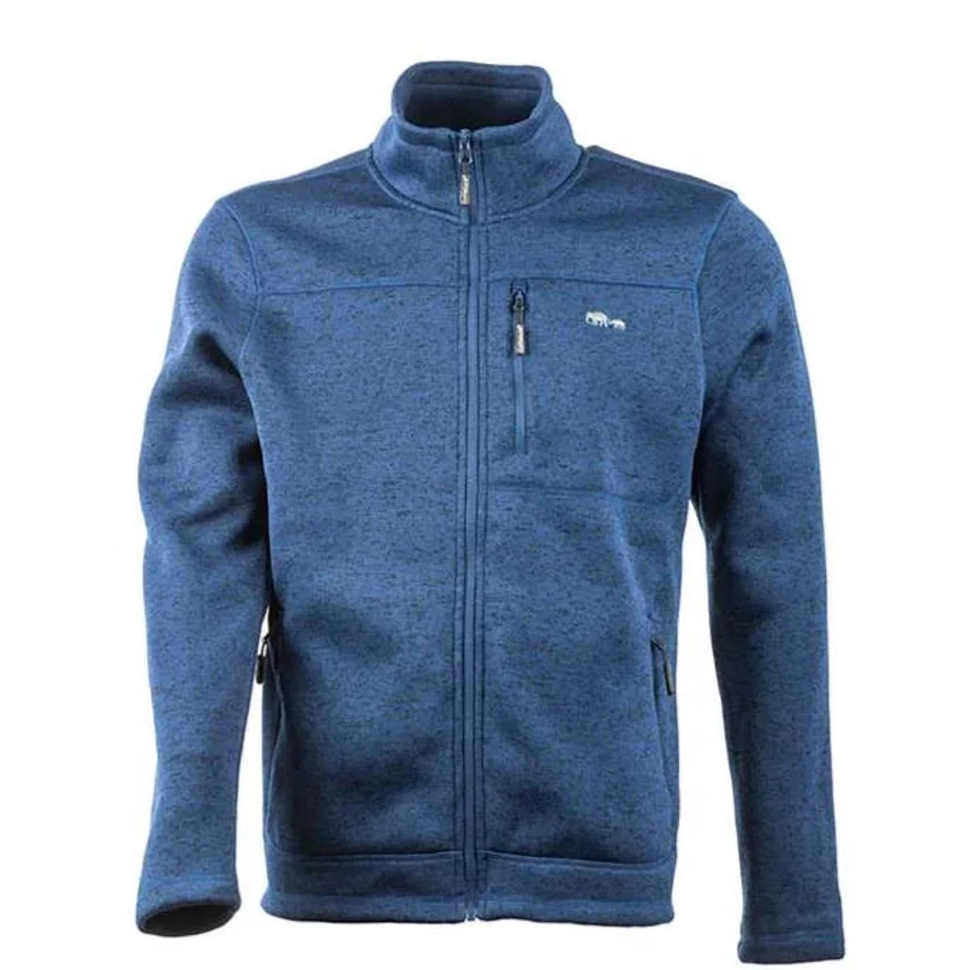 ג'קט פליז Go Nature Wolverine בצבע נייבי מלאנג', קל משקל ומחמם, מתאים להייקינג וטרקים, מבט מלפנים