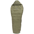 שק שינה צבאי JR GEAR PRISM PRIMALOFT WIDE +9EN בצבע ירוק זית — מבט חזית מלא במבנה מומיה