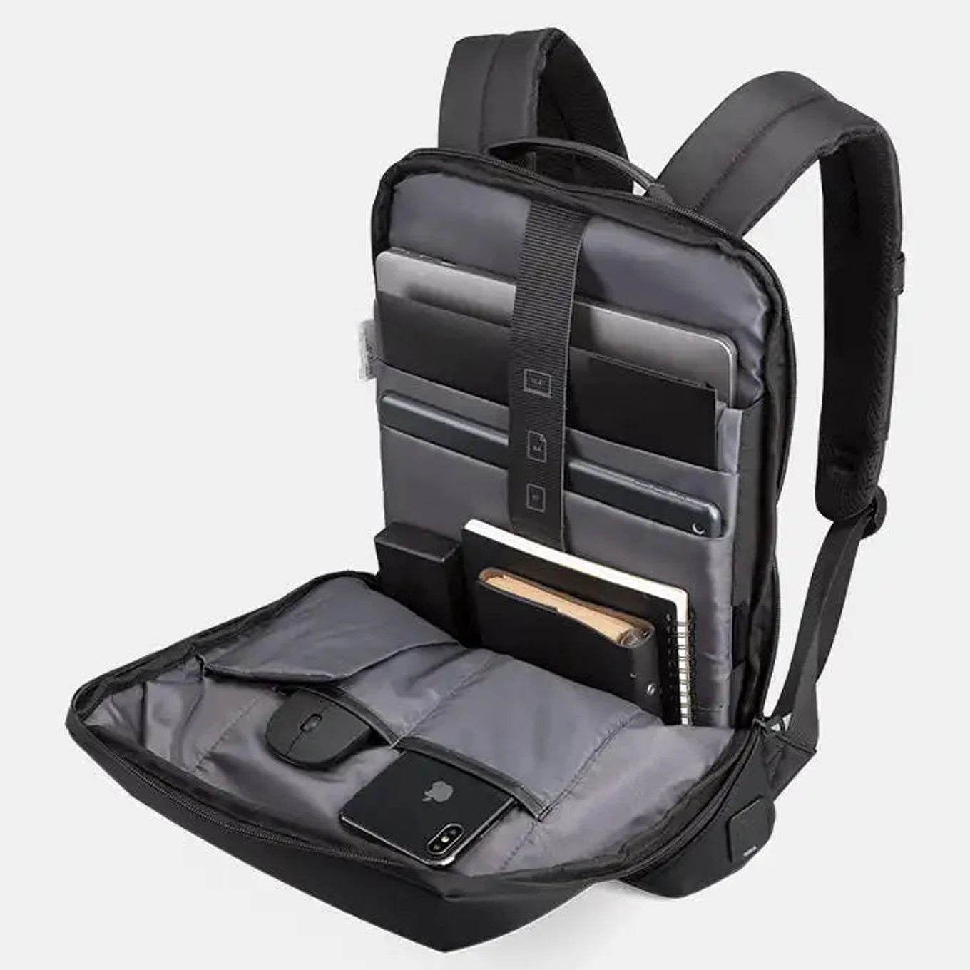 תא פנימי מרופד של תיק גב Kingsons FG6310W למחשב נייד 15.6 אינץ' ולאייפד 11 אינץ', נפח גדול ומאורגן