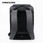 תיק גב ללפטופ Kingsons Solar Beam K9386W מבט מאחור, רצועות כתף מרופדות ומאווררות וגב אורטופדי