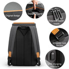 תיק גב Kingsons Travel Light KS3207W הדגשת תכונות רוכסן נסתר שקע USB ואבזמי כתף מחוזקים