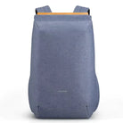 תיק גב Kingsons Travel Light KS3207W למחשב נייד בצבע תכלת, רוכסן נסתר ושקע USB, מבט מלפנים