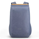 תיק גב Kingsons Travel Light KS3207W למחשב נייד בצבע תכלת, רוכסן נסתר ושקע USB, מבט מלפנים