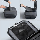 תיק עליה למטוס Kingsons TRAVEL 40L בצבע אפור עם פתיחה מלאה בסגנון מזוודה ותא פנימי מרופד