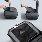 תיק עליה למטוס Kingsons TRAVEL 40L בצבע אפור עם פתיחה מלאה בסגנון מזוודה ותא פנימי מרופד