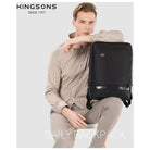 תיק גב עסקי Kingsons Unlimited KS3323W שחור - תיק יומיומי אלגנטי