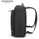 תיק גב עסקי Kingsons Unlimited KS3323W שחור - מבט צד ורצועות מרופדות
