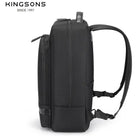 תיק גב עסקי Kingsons Unlimited KS3323W שחור - מבט צד ורצועות מרופדות