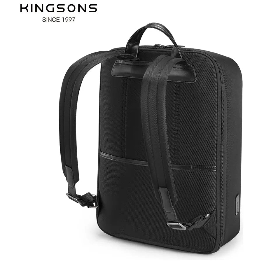 תיק גב עסקי Kingsons Urban Classic KS3322W - מבט אחורי עם רצועות מרופדות