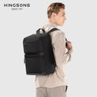 תיק גב עסקי Kingsons Urban Classic KS3322W על הגב - מבט צד
