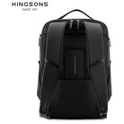 תיק גב עסקי Kingsons Urban Stylish KS3237W שחור - מבט אחורי עם גב אורטופדי ורצועת טרולי