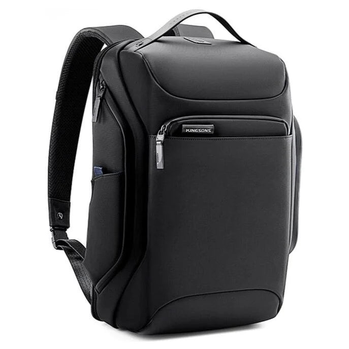 תיק גב עסקי Kingsons Urban Stylish KS3237W שחור למחשב נייד 15.6 עם USB - מבט קדמי בזווית