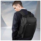 תיק גב עסקי Kingsons Urban Stylish KS3237W שחור על הגב בלבוש עסקי