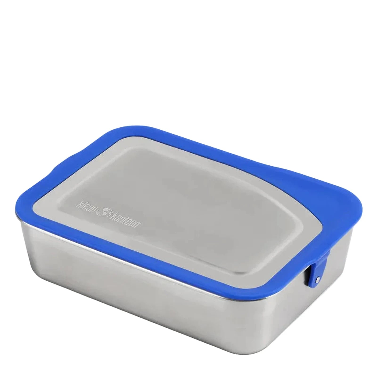 קופסת אוכל Klean Kanteen נירוסטה 18/8, נפח 1,005 מ"ל, מכסה סיליקון כחול אטום לנזילות