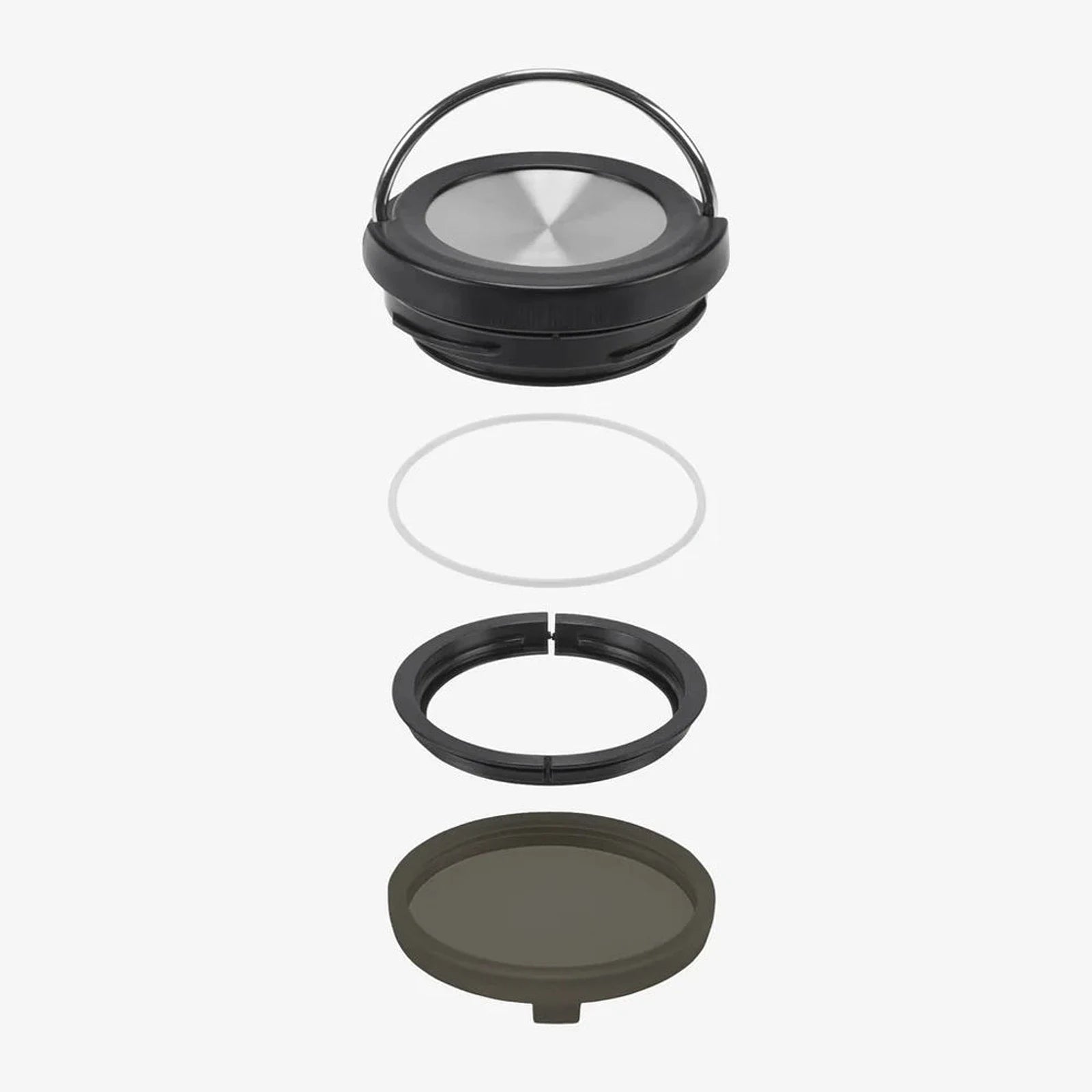 פירוק מכסה TK Closure של Klean Kanteen 237 מ"ל — אטם, טבעת ובסיס סיליקון לניקוי קל