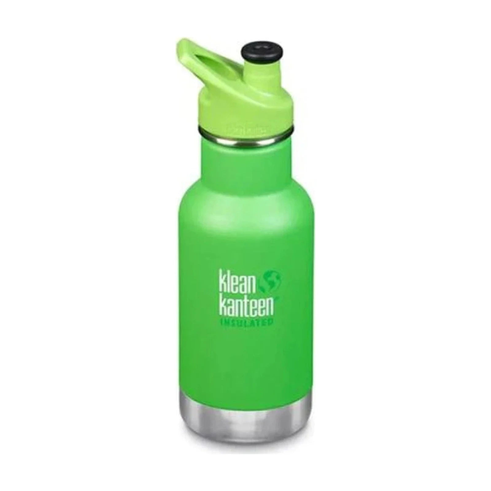 בקבוק שתייה מבודד לילדים Klean Kanteen Kid Classic Insulated 355 מ״ל בצבע ירוק עם פקק ספורט