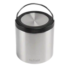 מיכל מזון תרמי Klean Kanteen TKCanister 946 מ"ל מנירוסטה 18/8 עם בידוד ואקום כפול, צבע כסף, מבט מלפנים