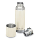 תרמוס Klean Kanteen TKPro 500 מ"ל בצבע בז', פלדת אל חלד, עם כוס נירוסטה ומכסה מפורקים