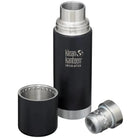 תרמוס Klean Kanteen TKPro 750 מ"ל שחור עם כוס נירוסטה, ציפוי Klean Coat עמיד בשבבים