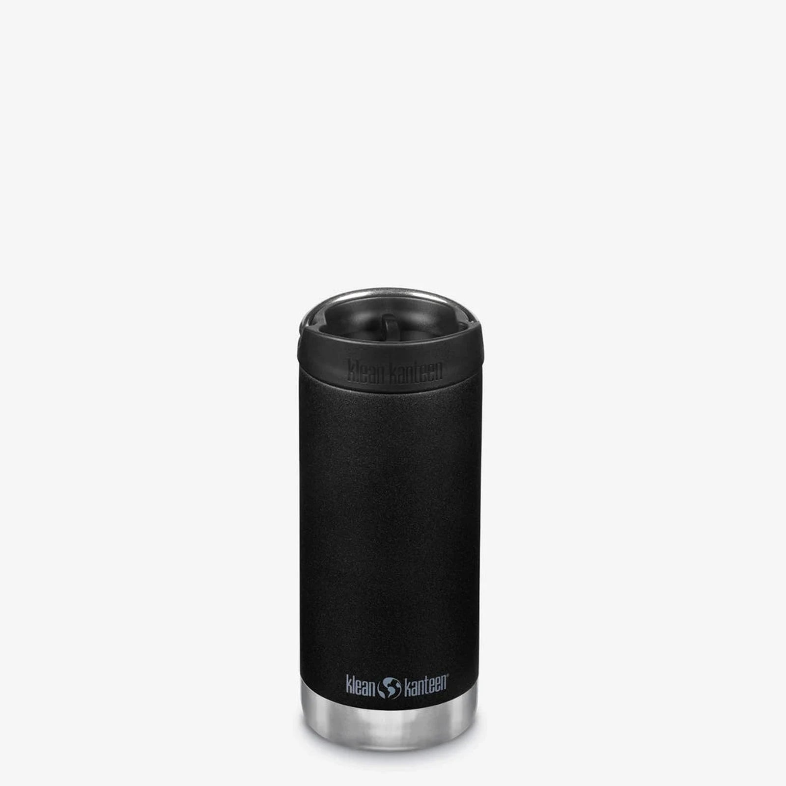 תרמוס קפה מבודד Klean Kanteen TKWide Cafe Cap 355 מ״ל בצבע שחור - מבט קדמי