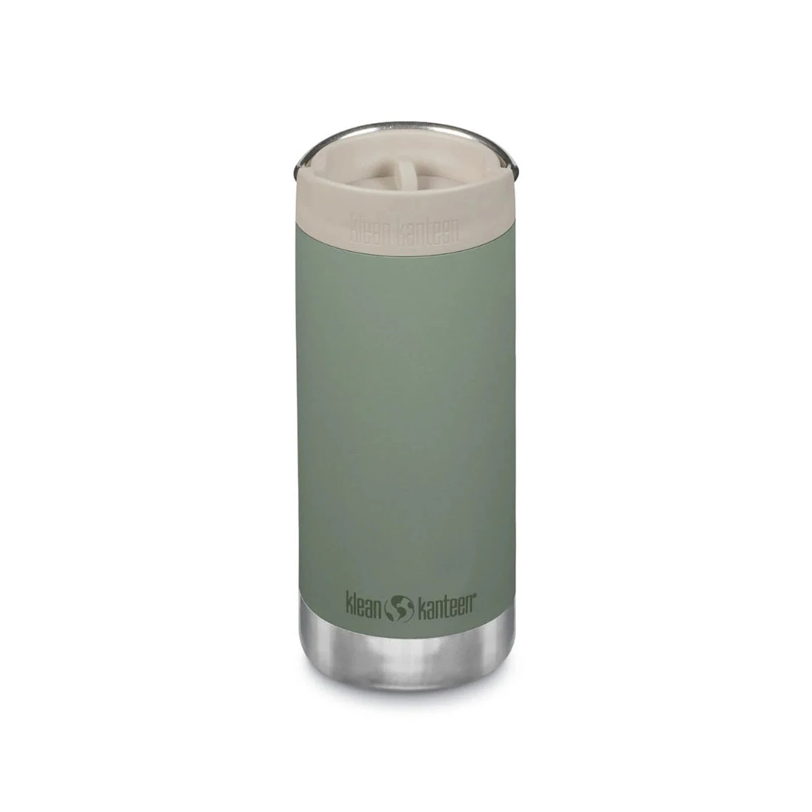 תרמוס קפה מבודד Klean Kanteen TKWide Cafe Cap 355 מ״ל בצבע ירוק - מבט קדמי