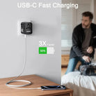 מתאם LENCENT עם טעינה מהירה USB-C פי שלוש ביחס לטעינה רגילה, תומך בטעינת 5 מכשירים בו-זמנית