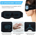 עיצוב ארגונומי 3D של כיסוי עיניים שחור, קימורים מותאמים למבנה הפנים לחסימת 100% אור ונוחות שינה מלאה